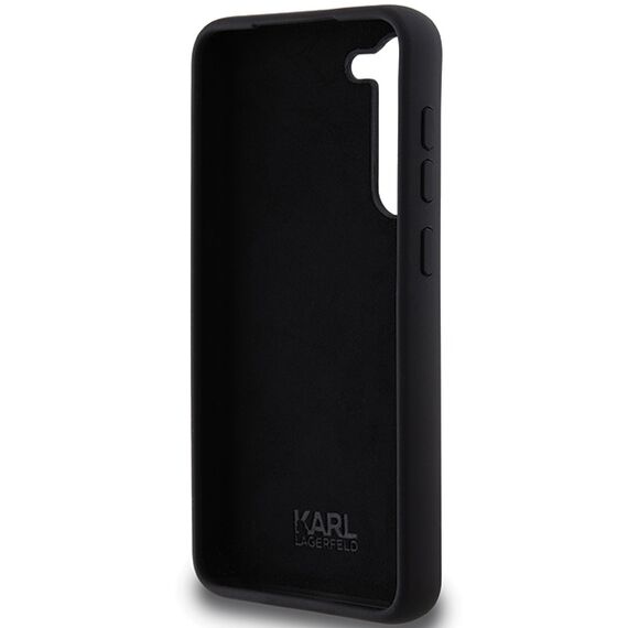 Karl Lagerfeld Silicone Karl&amp;Choupette Metal Pin case for Samsung Galaxy S23+ - black - Samsung Cases - Cases - Techbox