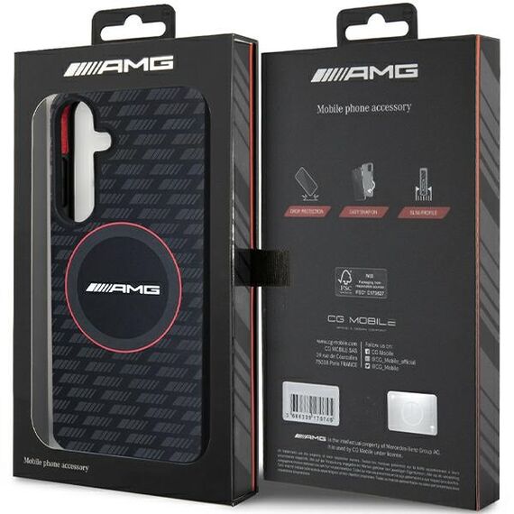 AMG Silicone Carbon Pattern MagSafe case for Samsung Galaxy S24+ - black - Samsung Cases - Cases - Techbox