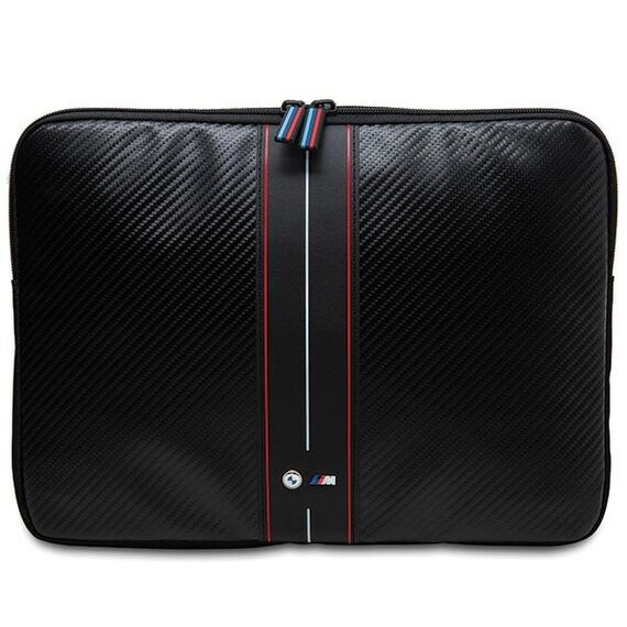 BMW Carbon &amp; Red Stripe sleeve for a 16" laptop - black