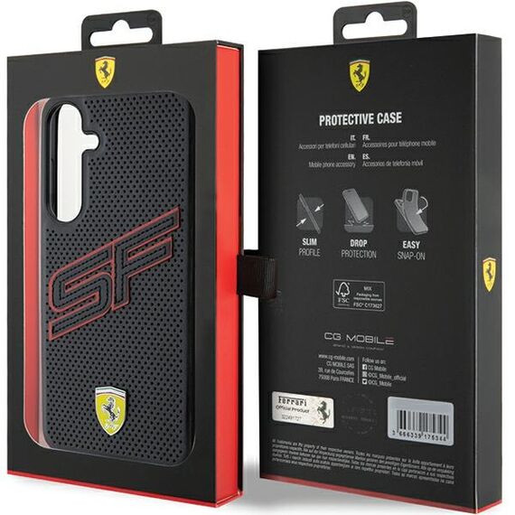 Ferrari Big SF Perforated case for Samsung Galaxy S24+ - black | Techbox