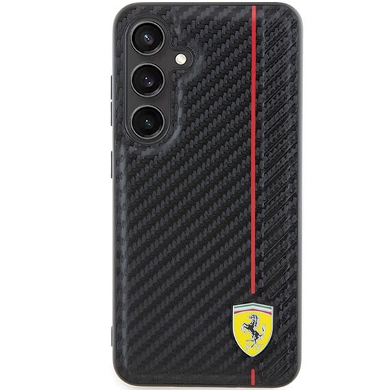 Ferrari Carbon Printed Line case for Samsung Galaxy S24+ - black - Samsung Cases - Cases - Techbox