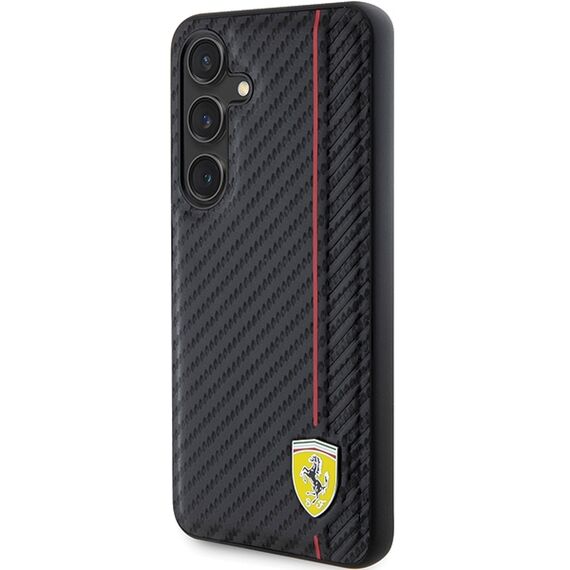 Ferrari Carbon Printed Line case for Samsung Galaxy S24 - black | Techbox