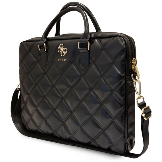 Guess 4G Quilted bag for a 16" laptop - black