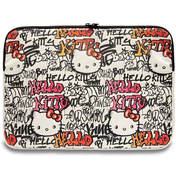 Hello Kitty PU Metal Logo case for a 14" laptop - beige | Techbox