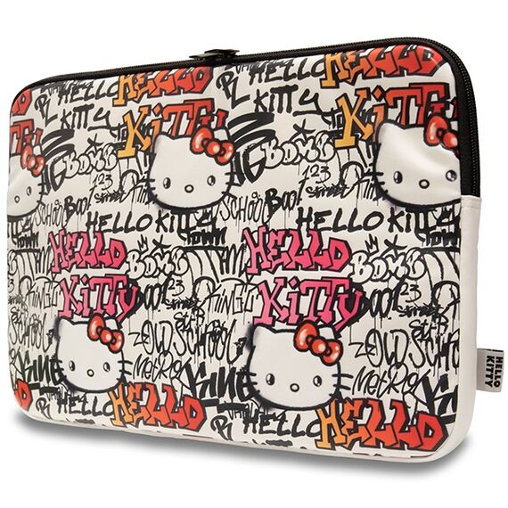 Hello Kitty PU Metal Logo case for a 14" laptop - beige | Techbox