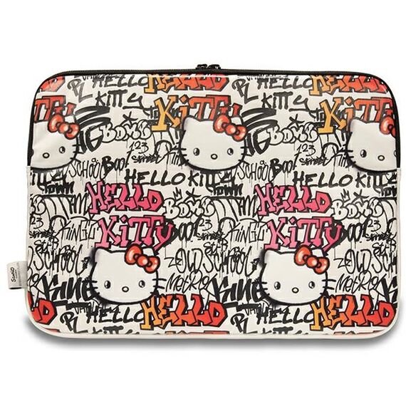 Hello Kitty PU Metal Logo case for a 14" laptop - beige | Techbox