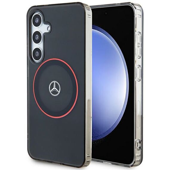 Mercedes Double Layer W Red MagSafe case for Samsung Galaxy S24 - black - Samsung Cases - Cases - Techbox