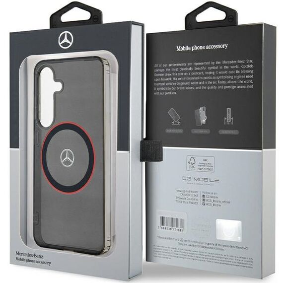 Mercedes Double Layer W Red MagSafe case for Samsung Galaxy S24 - black - Samsung Cases - Cases - Techbox