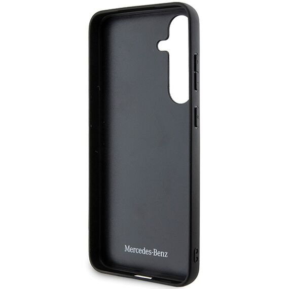 Mercedes Leather Curved Stitches case for Samsung Galaxy S24+ - black - Samsung Cases - Cases - Techbox