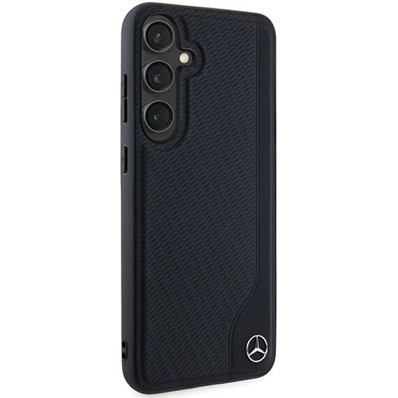 Mercedes Leather Debossed Line MagSafe case for Samsung Galaxy S24+ - black - Samsung Cases - Cases - Techbox