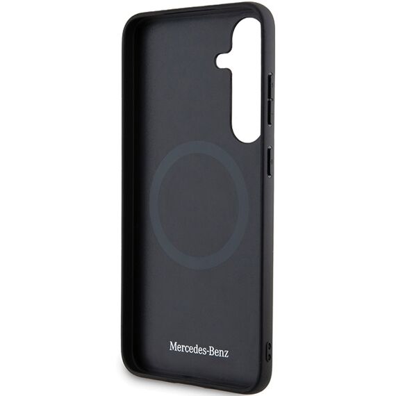 Mercedes Leather Textured &amp; Plain MagSafe case for Samsung Galaxy S24+ - black - Samsung Cases - Cases - Techbox