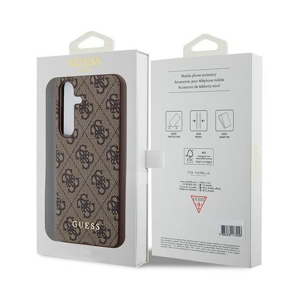 Guess 4G Metal Gold Logo case for Samsung Galaxy S24 - brown - Samsung Cases - Cases - Techbox