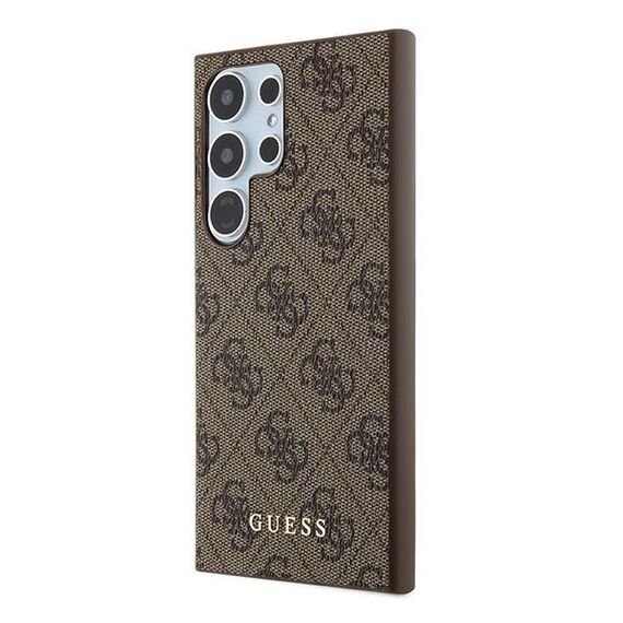 Guess 4G Metal Gold Logo case for Samsung Galaxy S24 Ultra - brown | Techbox