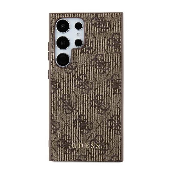 Guess 4G Metal Gold Logo case for Samsung Galaxy S24 Ultra - brown | Techbox