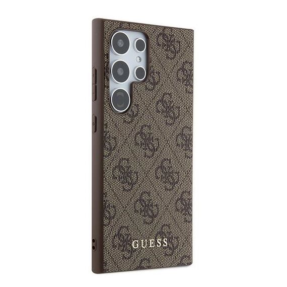 Guess 4G Metal Gold Logo case for Samsung Galaxy S24 Ultra - brown | Techbox