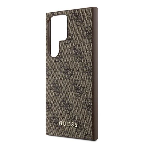Guess 4G Metal Gold Logo case for Samsung Galaxy S24 Ultra - brown | Techbox