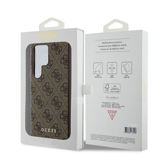 Guess 4G Metal Gold Logo case for Samsung Galaxy S24 Ultra - brown | Techbox