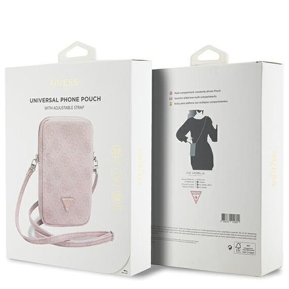 Guess Zip 4G Triangle bag - pink