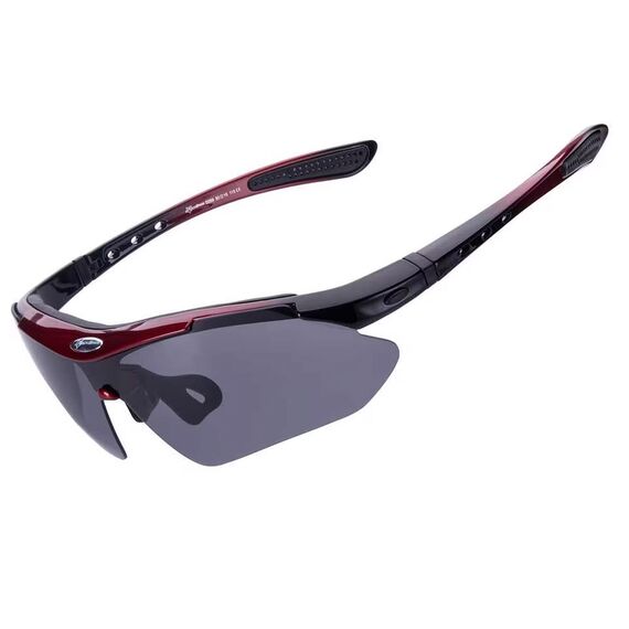 Rockbros 10001 Polarized Cycling Glasses - Black and Red | Techbox