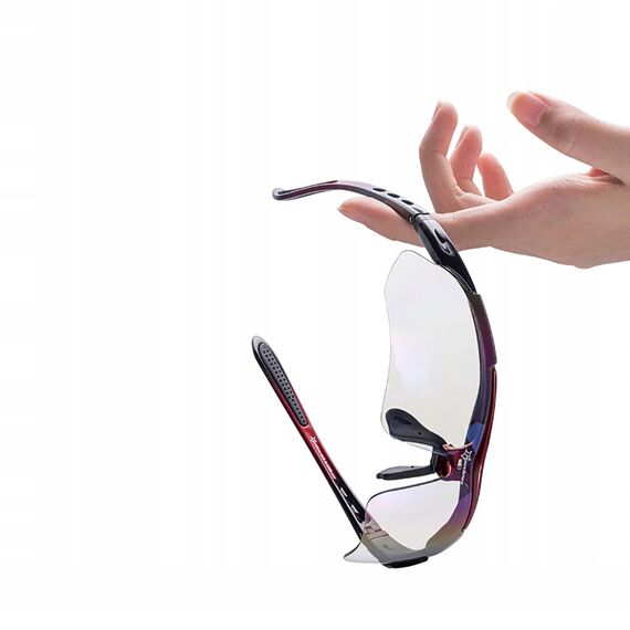 Rockbros 10001 Polarized Cycling Glasses - Black and Red | Techbox