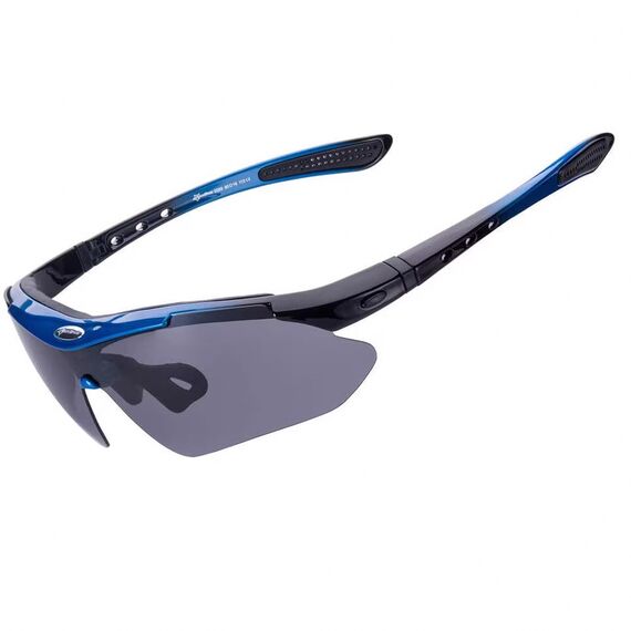 Rockbros 10007 Polarized Cycling Glasses - Black and Blue | Techbox