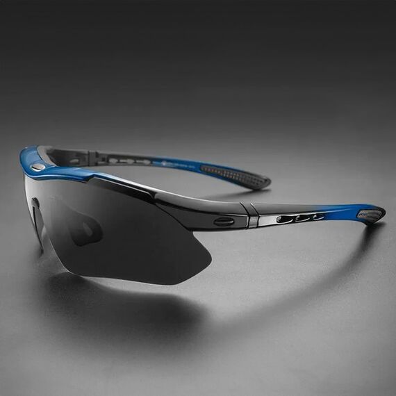 Rockbros 10007 Polarized Cycling Glasses - Black and Blue | Techbox