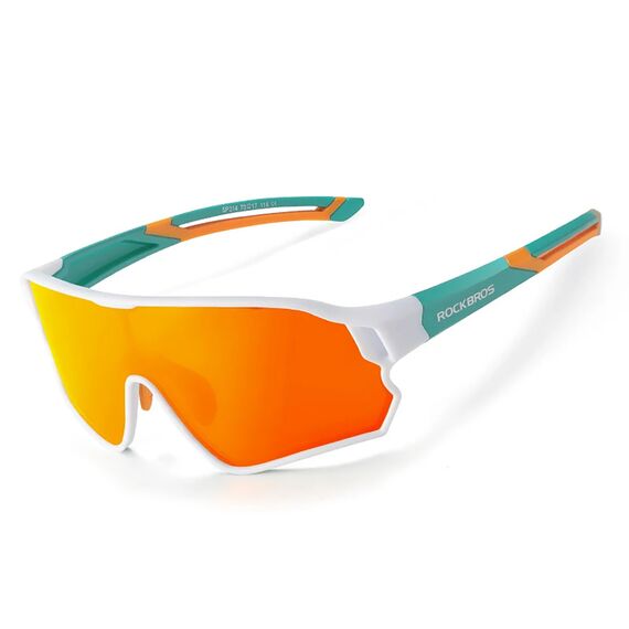 Rockbros 14110009003 polarized cycling glasses for children 8-14 years old - green and white | Techbox