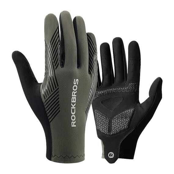 Rockbros 16110006002 shock-absorbing cycling gloves size M - green and black - Bicycle - Sports & Fitness - Techbox