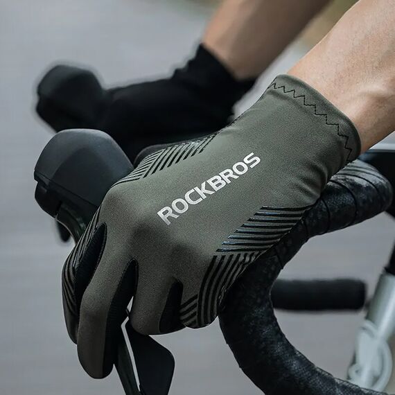 Rockbros 16110006002 shock-absorbing cycling gloves size M - green and black - Bicycle - Sports & Fitness - Techbox