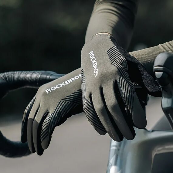 Rockbros 16110006002 shock-absorbing cycling gloves size M - green and black - Bicycle - Sports & Fitness - Techbox