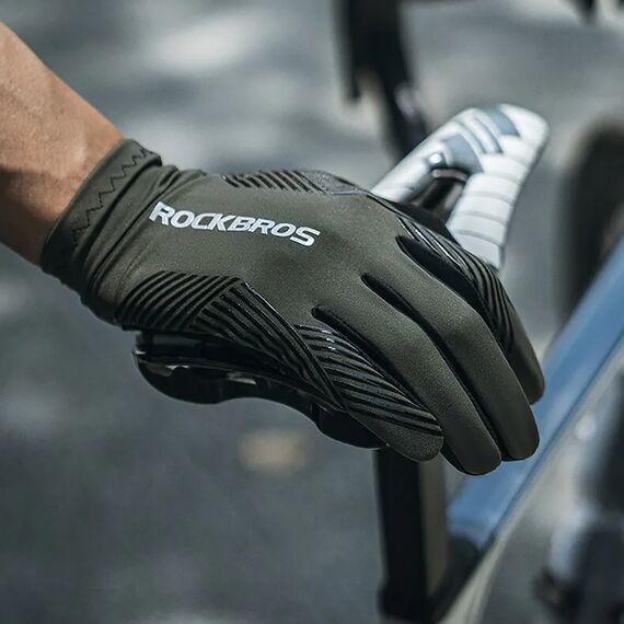 Rockbros 16110006002 shock-absorbing cycling gloves size M - green and black - Bicycle - Sports & Fitness - Techbox