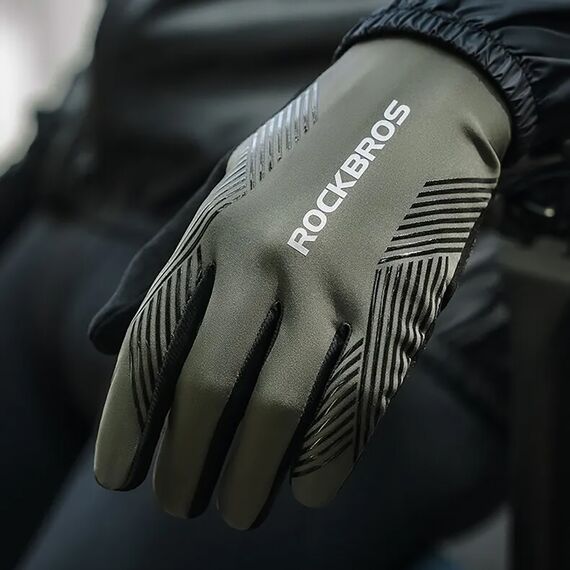 Rockbros 16110006003 shock-absorbing cycling gloves size L - green and black - Bicycle - Sports & Fitness - Techbox