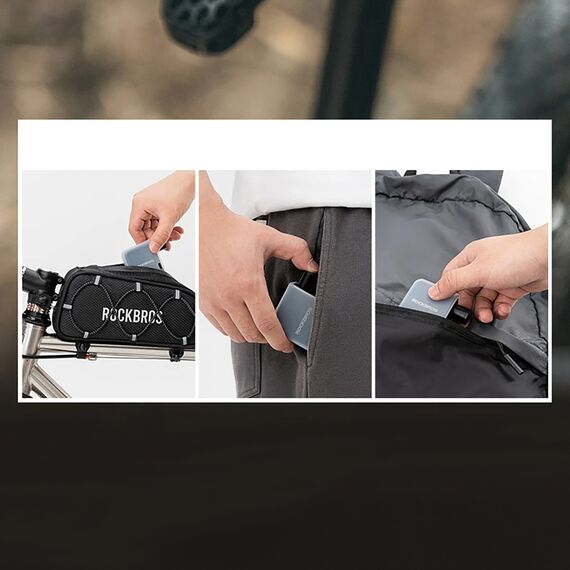 Rockbros 42320008001 Mini Electric Bicycle Pump for Schrader / Presta Valves 100PSI - Black - Smartphone Holders - Smartphones - Techbox