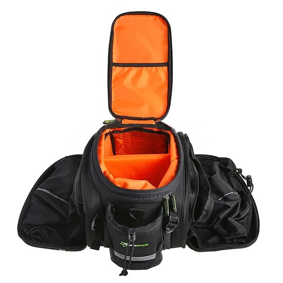 Rockbros A6-03BK bicycle bag for trunk 35 l with fold-out pockets - black - Smartphone Holders - Smartphones - Techbox