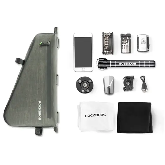 Rockbros AS-017 bicycle frame bag 5 l - dark green | Techbox