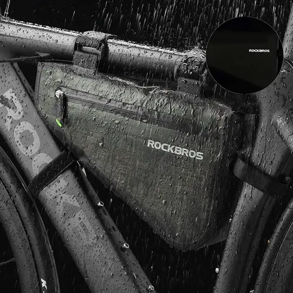 Rockbros AS-017 bicycle frame bag 5 l - dark green | Techbox