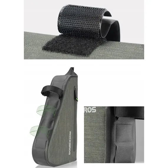 Rockbros AS-017 bicycle frame bag 5 l - dark green | Techbox