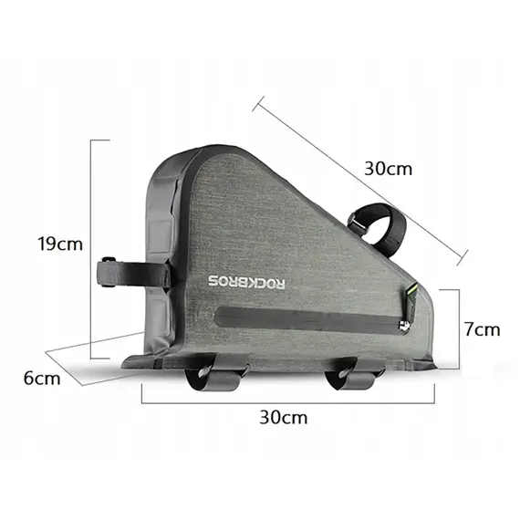 Rockbros AS-017 bicycle frame bag 5 l - dark green | Techbox