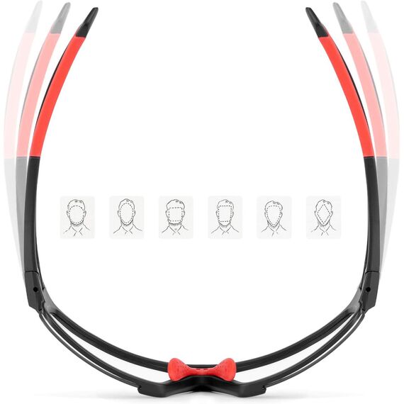 Rockbros SP216BK photochromic UV400 cycling glasses - black and red | Techbox