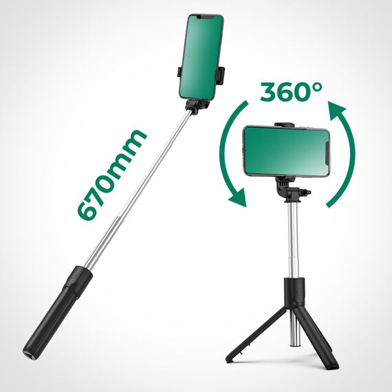 Selfie stick WRY1S telescopic tripod 0.7m for phone - black - Cameras Accessories - Action Cameras - Techbox