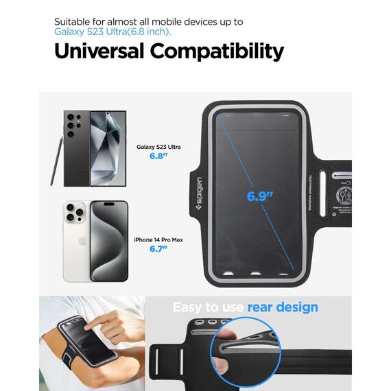 Spigen A703 sports armband 6.9'' - black | Techbox