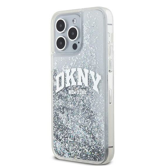 DKNY Liquid Glitter Big Logo case for iPhone 15 Pro - white | Techbox