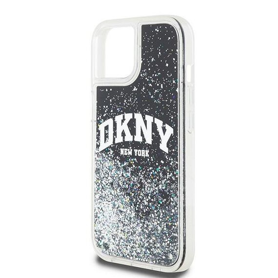 DKNY Liquid Glitter Big Logo iPhone 14/15/13 Case - Black | Techbox