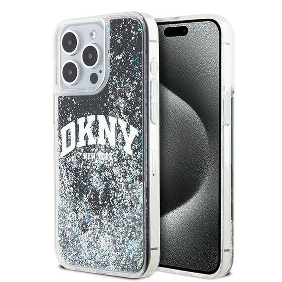 DKNY Liquid Glitter Big Logo iPhone 14 Pro Max Case - Black | Techbox