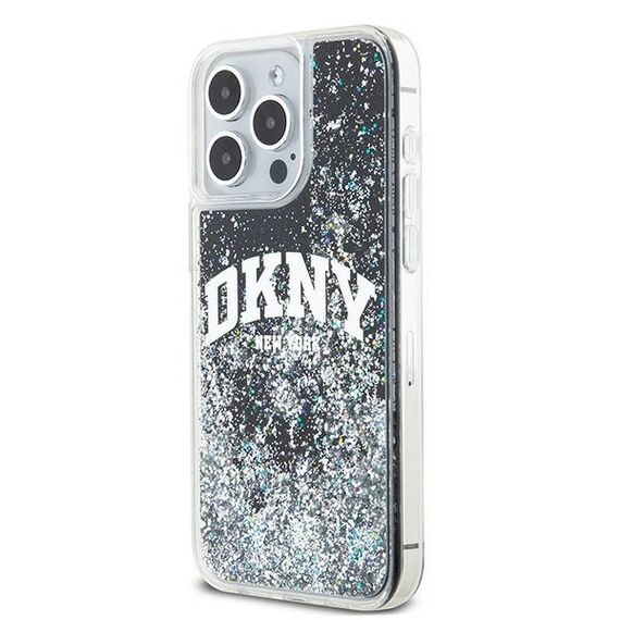 DKNY Liquid Glitter Big Logo iPhone 14 Pro Max Case - Black | Techbox