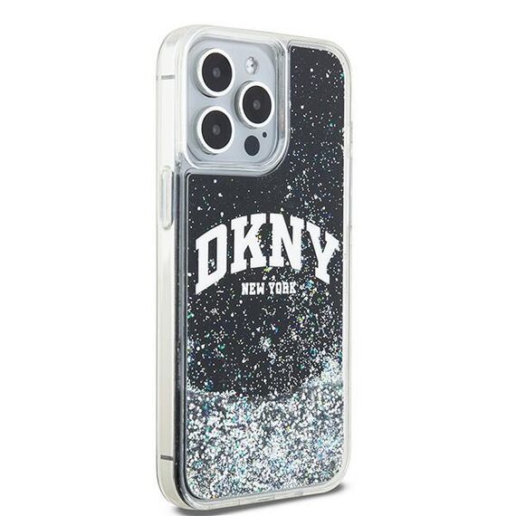 DKNY Liquid Glitter Big Logo iPhone 14 Pro Max Case - Black | Techbox