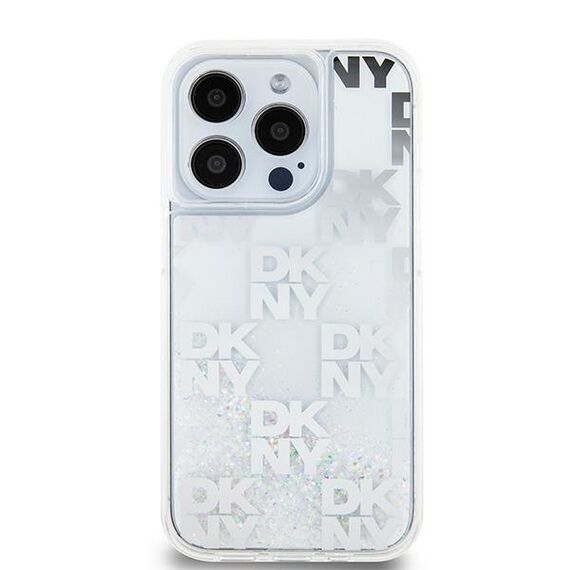 DKNY Liquid Glitter Multilogo case for iPhone 15 Pro - white | Techbox