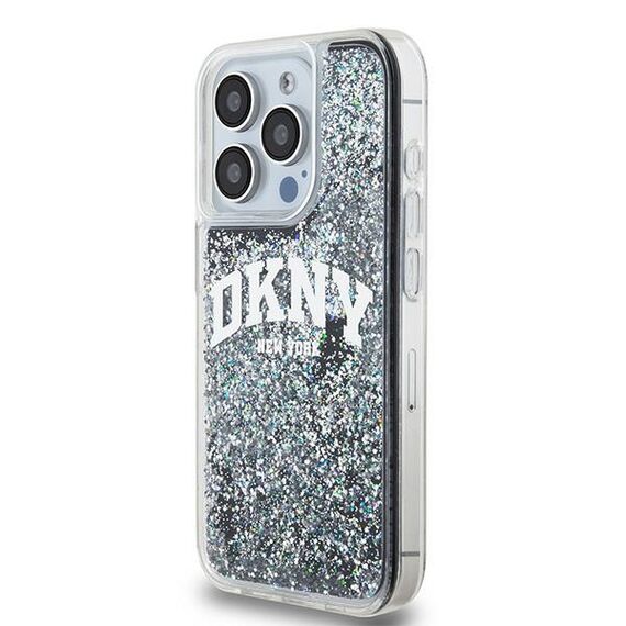 Etui DKNY Liquid Glitter Big Logo na iPhone 15 Pro - czarne | Techbox