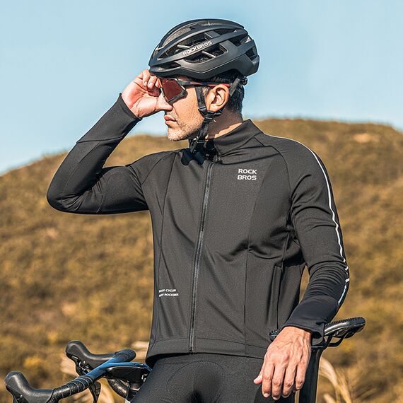 Rockbros 15400002002 long sleeve cycling jersey autumn/winter M - black - Bicycle - Sports & Fitness - Techbox