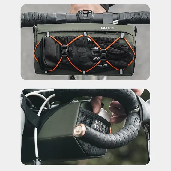 Rockbros 30110054001 bicycle handlebar bag 2.2 l - green | Techbox